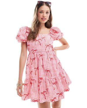 Miss Selfridge Vestito Grembiule - Rosa