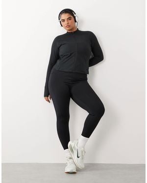 4505 Curve Icon Zip Up Studio Long Sleeve Top - Blue