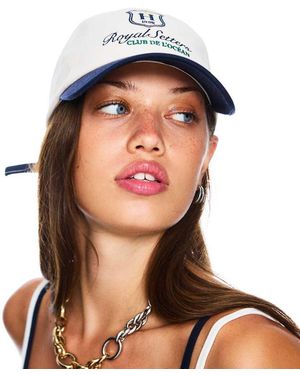 Bershka Cappellino Blu Ricamato
