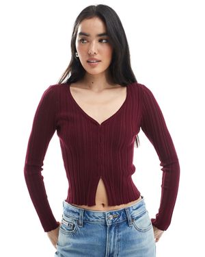Cotton On – cropped-strickjacke - Rot