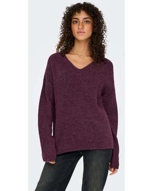 ONLY Jersey De Punto En-Rojo - Morado
