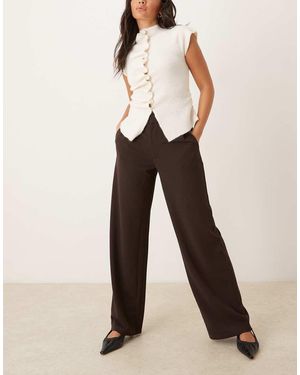 Jdy Wide Leg Tailored Trousers - Natural