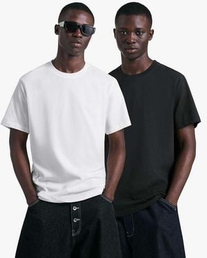 Bershka Pack Of 2 Basic Short Sleeve T-shirts - Black