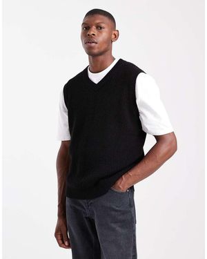 ASOS Relaxed Knitted Vest - Black