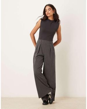 Mango 2 In 1 High Neck Sleeveless Tailored Jumpsuit In - Grey