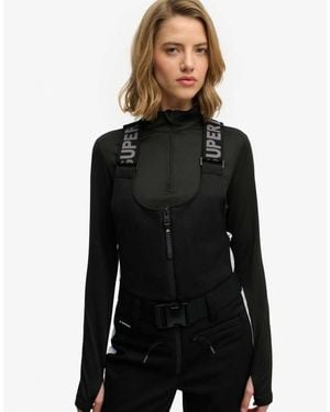 Superdry Luxe Ski Dungarees - Black