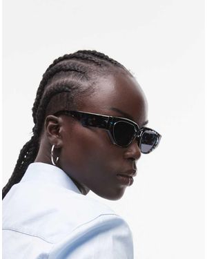 TOPSHOP Croatia Angular Cat Eye Sunglasses - Brown