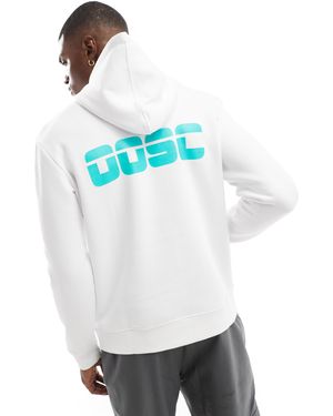 OOSC Sweat à capuche style rétro - Blanc