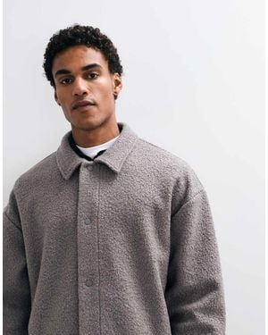 ASOS Oversized Textured Shacket - Grey