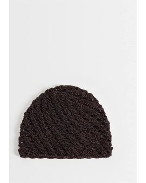 Mango Knitted Beanie Hat - Black