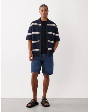 Mango Relaxed Fit Denim Shorts - Blue