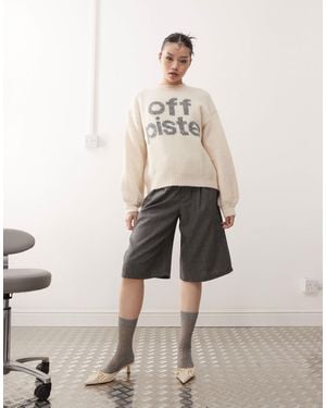 Motel Namari Off-Piste Fluffy Sweater - Natural