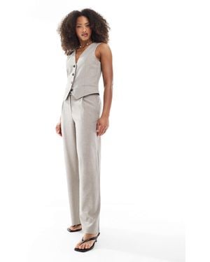ONLY Wide Leg Tailored Pants Co-Ord - White