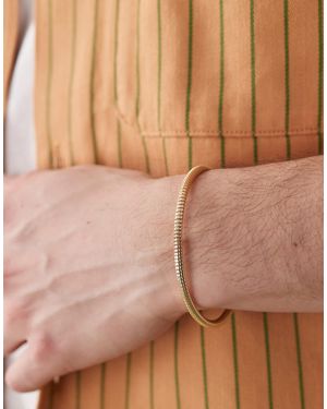 FADED FUTURE Omega - bracelet jonc effet chaîne - Marron