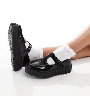 Clarks – torhill bar – e schuhe aus lackleder - Natur