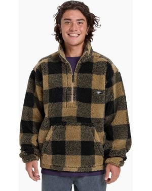 Quiksilver – mercury woodlands – jacke aus sherpa-fleece - Braun