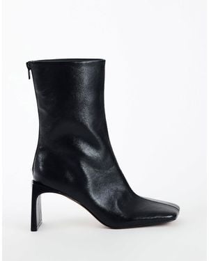 TOPSHOP Kane Angular Heeled Ankle Boot - Black