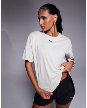 PUMA – tad essential – locker geschnittenes t-shirt - Weiß