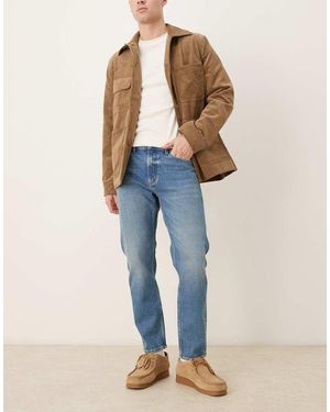 Mango Vaqueros Azul Medio De Corte Recto Slim De 100% Algodón Ben De