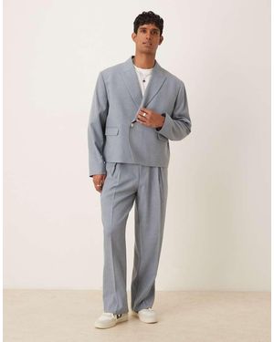 ASOS Wide Leg Suit Trousers - Black