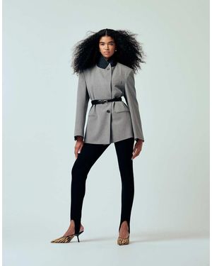 ASOS Oversized Contrast Collar Blazer - Grey