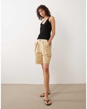 Timberland Cotton Linen Bermuda - Natural