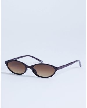 TOPSHOP – lanzae – ovale sonnenbrille - Weiß