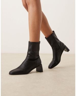 ASOS Rush Ankle Boots With Set Back Heel - Natural