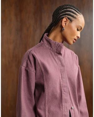 ASOS Funnel Neck Oversized Jacket - Brown