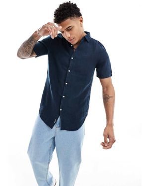 Superdry Studios Casual Linen Shirt - Blue