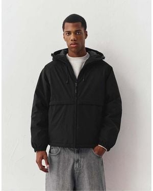 Pull&Bear Puffer Jacket With A High Neck - Black
