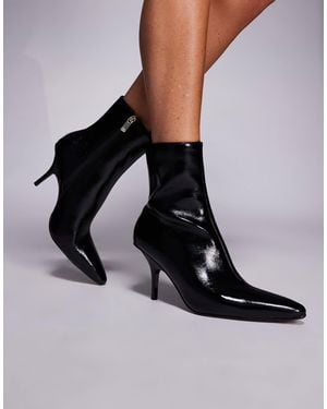River Island Pointed Heeled Ankle Boots - Black
