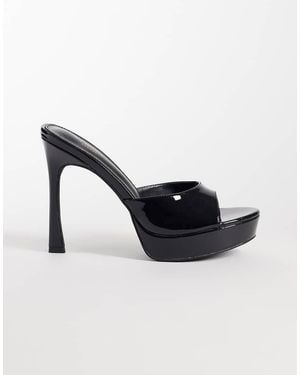 SIMMI Simmi London Camellia Platform Heel Mule Sandals - Black