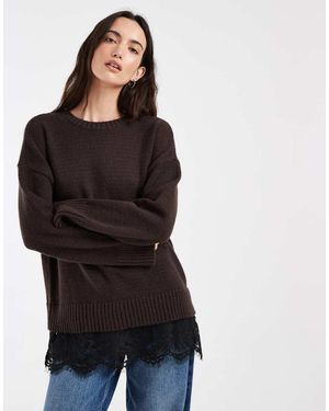 ONLY Maglione Lavorato A Maglia Con Dettagli - Nero