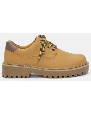 Pull&Bear Scarpa Bassa Stringata Color Senape - Marrone