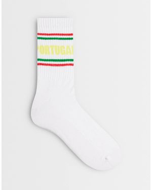 ASOS Chaussettes à imprimé portugal - Blanc