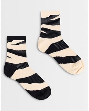 TOPSHOP Leo 2er-pack socken mit zebra-print - Weiß