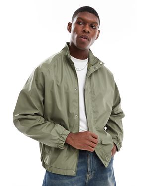 ASOS – gummierte oversize-windjacke - Grün