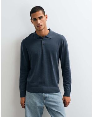 Jack & Jones Polo De Punto Esencial Con Botones En Gris Pizarra - Azul