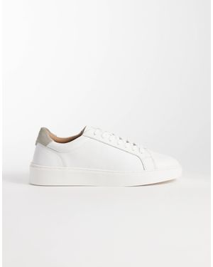 ASOS Lace Up Sneakers With Heel Notch Detail - Natural