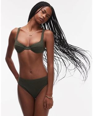 ARKET Mix & Match Crinkle Bubble Bikini Bottom - Brown