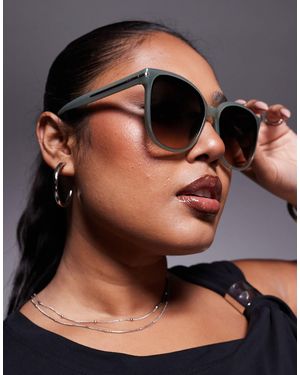 Quay Quay – rent free – runde sonnenbrille - Schwarz