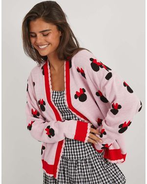 Skinnydip London Disney Minnie Mouse Heart Knitted Cardigan - Red