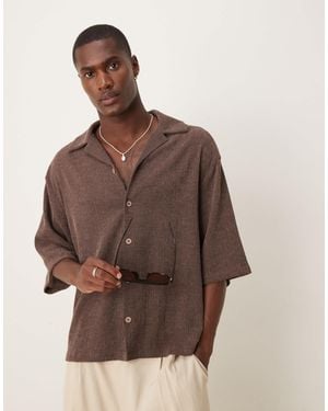 ASOS Chemise texturée oversize - Marron