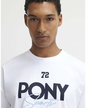 River Island Oversized Crest T-Shirt - White