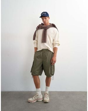 TOPMAN Baggy Fit Cargo Short - Green