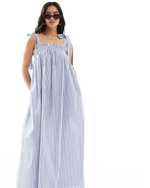 Miss Selfridge Vestito Grembiule Lungo - Blu