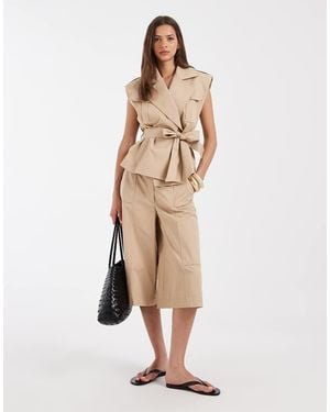ASOS Pantalones Cortos Cargo (Parte De Un Conjunto)-Neutro