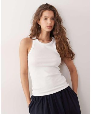 ARKET Ribbed Tank Top - White