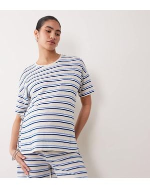 Mama.licious Mamalicious Maternity Textured Jersey Oversized T-shirt Co-ord - Blue
